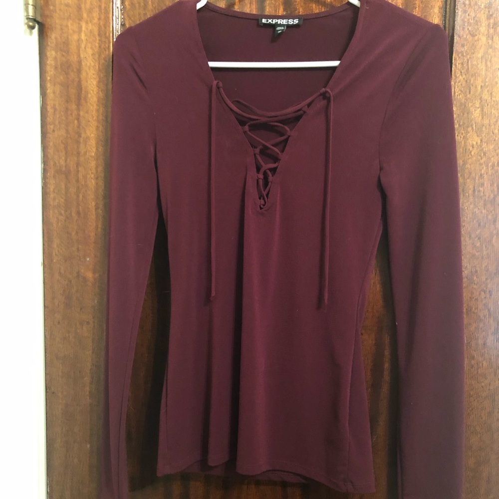 Maroon Express long sleeve top